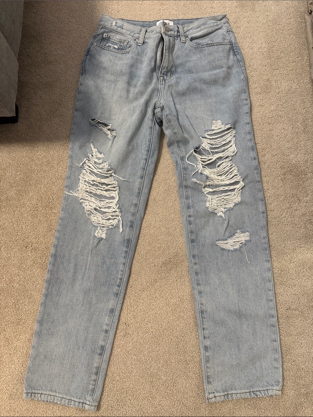 pistola Light Blue Distressed Boyfriend Jeans